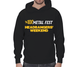 Headbangers Weekend Sweatshirt Erkek Kapşonlu