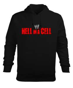 Hell In A Cell Siyah Erkek Kapüşonlu Hoodie Sweatshirt