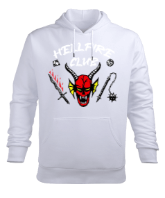 hellfire club stranger things Erkek Kapüşonlu Hoodie Sweatshirt