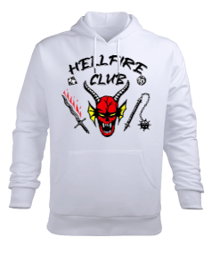 hellfire club stranger things Erkek Kapüşonlu Hoodie Sweatshirt