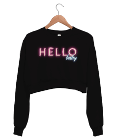 Hello Baby Kadın Crop Sweatshirt