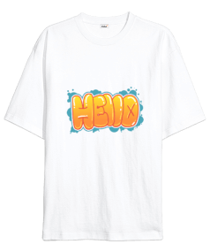 hello oversize unisex t-shirt Oversize Unisex Tişört