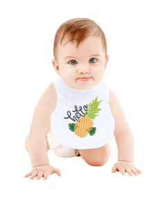 hello pineapple Bebek Mama Önlüğü