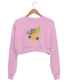 hello pineapple Kadın Crop Sweatshirt