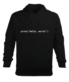 Hello World Erkek Kapüşonlu Hoodie Sweatshirt