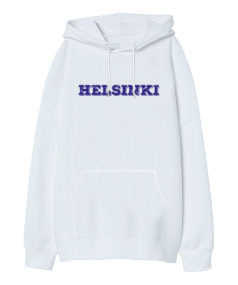 Helsinki Oversize Unisex Kapüşonlu Sweatshirt