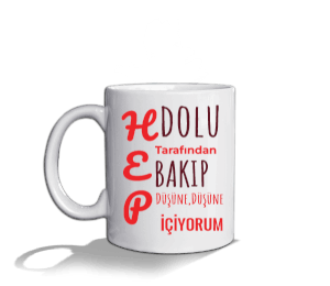 HEP DOLU Beyaz Kupa Bardak