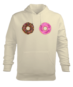 Hierro Blanco-Donuts Erkek Kapüşonlu Hoodie Sweatshirt