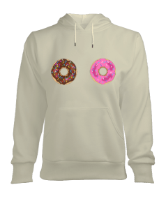 Hierro Blanco-Donuts Kadın Kapşonlu Hoodie Sweatshirt