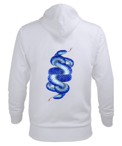 Hierro Blanco-Serpiente Erkek Kapüşonlu Hoodie Sweatshirt