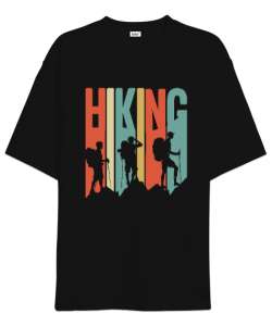 Hiking Siyah Oversize Unisex Tişört