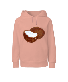 Hindistan cevizi baskılı kız Çocuk Unisex Hoodie Kapüşonlu