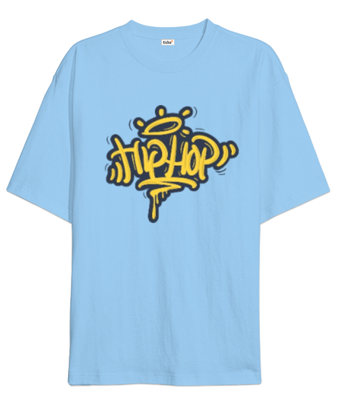 Tisho - Hip - Hop Blue Buz Mavisi Oversize Unisex Tişört