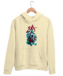 Hıphop Graffiti Series 1 Krem Unisex Kapşonlu Sweatshirt