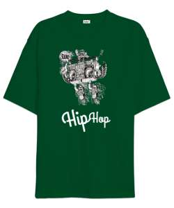 HipHop TEYP Kanatlı Çimen Yeşili Oversize Unisex Tişört