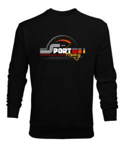 Hız Yarışı - Speed Racing Siyah Erkek Sweatshirt