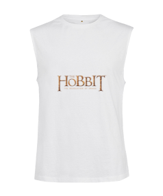 Hobbit Yazılı Beyaz Kesik Kol Kadın Tişört Kesik Kol Unisex Tişört