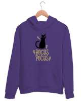 Hokus Pokus Kedi - Hayaletler - Hocus Pocus Mor Unisex Kapşonlu Sweatshirt - Thumbnail