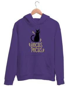 Hokus Pokus Kedi - Hayaletler - Hocus Pocus Mor Unisex Kapşonlu Sweatshirt