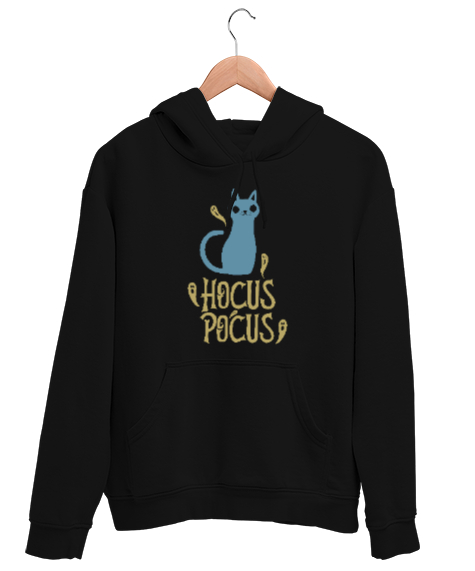 Tisho - Hokus Pokus Kedi - Hayaletler - Hocus Pocus Siyah Unisex Kapşonlu Sweatshirt