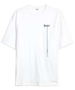 Hope - Umut Beyaz Oversize Unisex Tişört