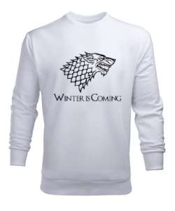 House Stark Beyaz Erkek Sweatshirt