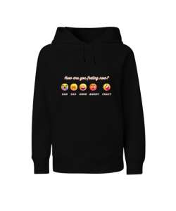 How are you feeling now? Siyah Çocuk Unisex Hoodie Kapüşonlu