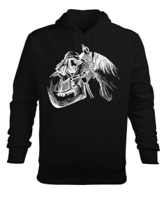 Human and Horse 2 Erkek Kapüşonlu Hoodie Sweatshirt