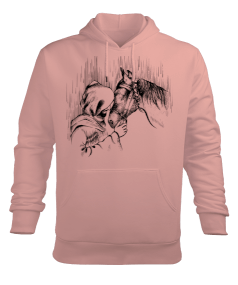 Human and Horse Erkek Kapüşonlu Hoodie Sweatshirt