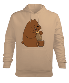 Hungry bear Erkek Kapüşonlu Hoodie Sweatshirt