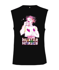 Hunter x Hunter Hisoka Leorio Anime İllüstrasyon Baskılı Kesik Kol Unisex Tişört