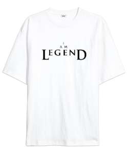 I Am Legend - Ben Efsaneyim Beyaz Oversize Unisex Tişört