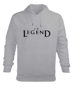 I Am Legend - Ben Efsaneyim Gri Erkek Kapüşonlu Hoodie Sweatshirt