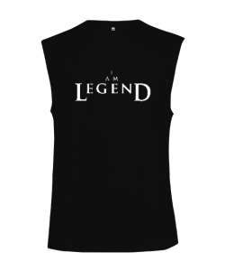 I Am Legend - Ben Efsaneyim Siyah Kesik Kol Unisex Tişört