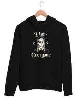 I Hate - Herkesten Nefret Ediyorum Siyah Unisex Kapşonlu Sweatshirt - Thumbnail