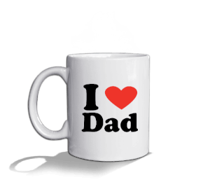 İ love dad Beyaz Kupa Bardak