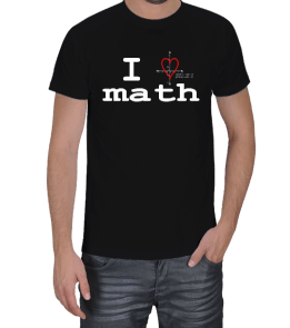 i love math ek Erkek Tişört