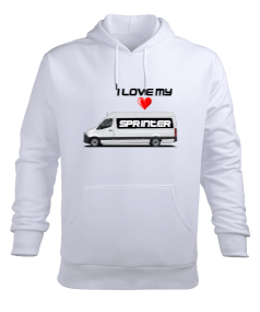 i love my sprinter Erkek Kapüşonlu Hoodie Sweatshirt