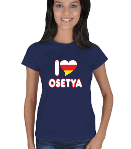 i Love Osetya Kısa Kol Tişört Kadın Tişört