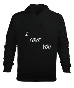 I LOVE YOU BASKILI Erkek Kapüşonlu Hoodie Sweatshirt