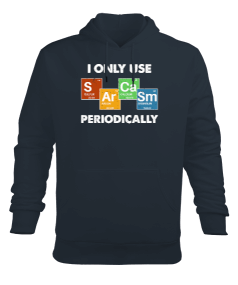 I Only Use Sarcasm Füme Baskılı Erkek Kapüşonlu Hoodie Sweatshirt