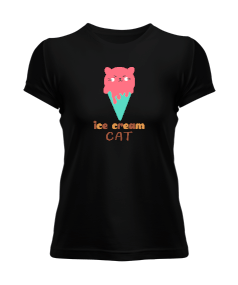 ice cream cat Kadın Tişört