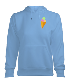 Ice-Cream Kadın Kapşonlu Hoodie Sweatshirt