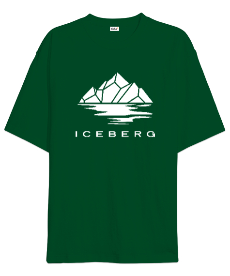 Tisho - Iceberg - Buz Dağı Çimen Yeşili Oversize Unisex Tişört