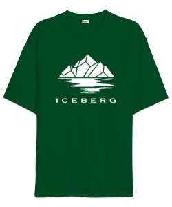 Iceberg - Buz Dağı Çimen Yeşili Oversize Unisex Tişört