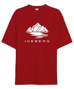 Iceberg - Buz Dağı Kırmızı Oversize Unisex Tişört