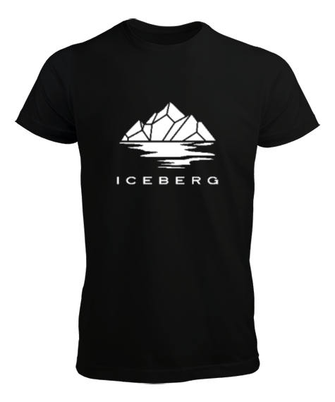 Tisho - Iceberg - Buz Dağı Siyah Erkek Tişört