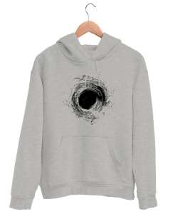 İçimdeki Girdap - Desen Görünüm Gri Unisex Kapşonlu Sweatshirt