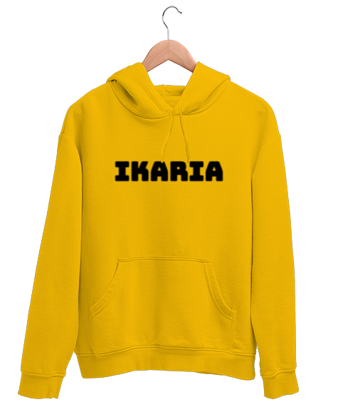 Tisho - IKARIA Sarı Unisex Kapşonlu Sweatshirt