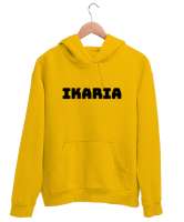 IKARIA Sarı Unisex Kapşonlu Sweatshirt - Thumbnail